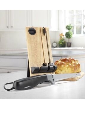Cuisinart || Black Electric Knife with Wooden Block - 2 blades